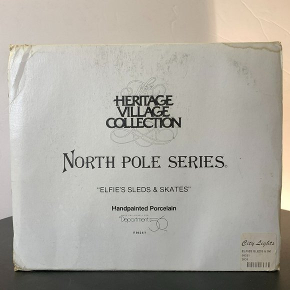 COPY - Dept 56 Elfie's Sleds & Skates North Pole Village Lighted Christmas Buil… - Picture 12 of 12